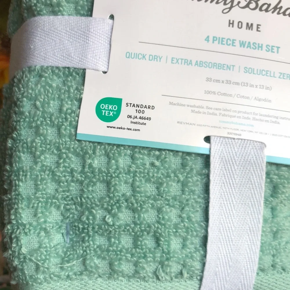 TOMMY BAHAMA Washcloths for Bathroom 100% cotton